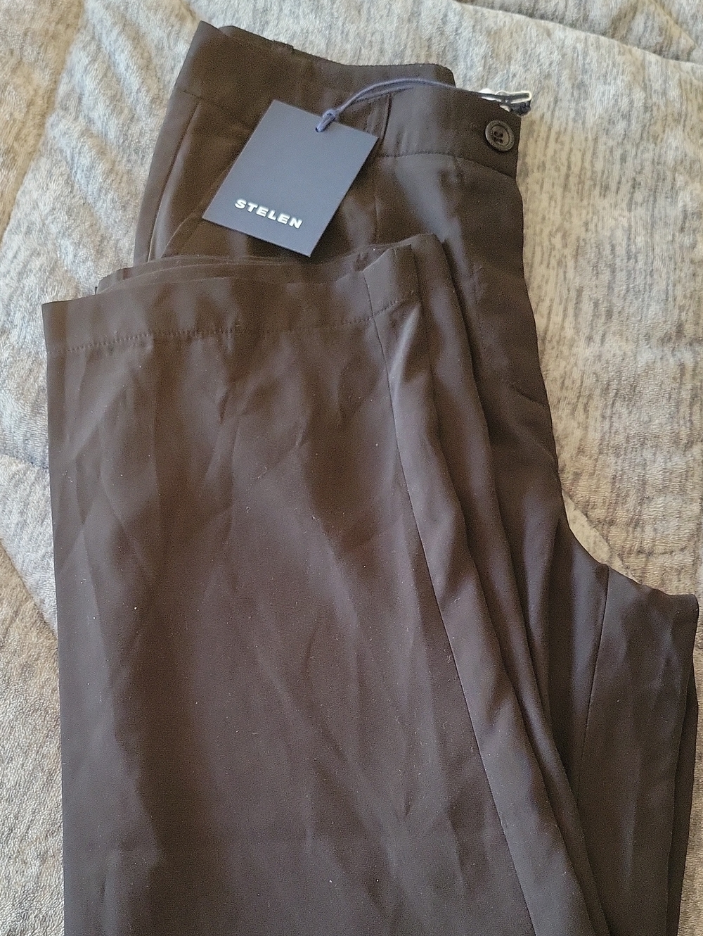 NWT Stelen Katja Straight Leg Black Trousers Size Medium